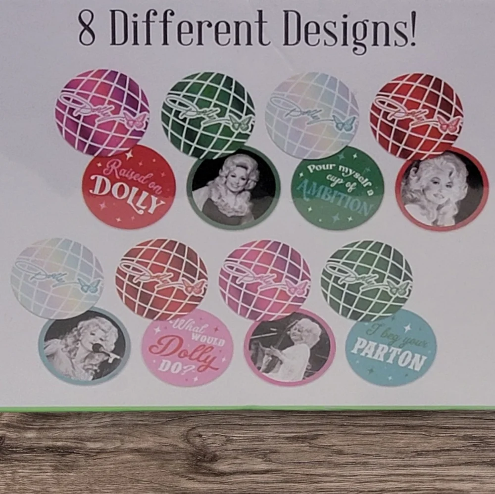 Dolly Parton Coasters Set of 8 Retro‎ Photographs Disco Balls Collectible Gift